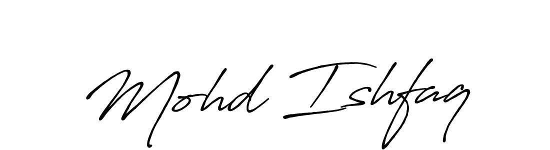 Mohd Ishfaq stylish signature style. Best Handwritten Sign (Antro_Vectra_Bolder) for my name. Handwritten Signature Collection Ideas for my name Mohd Ishfaq. Mohd Ishfaq signature style 7 images and pictures png