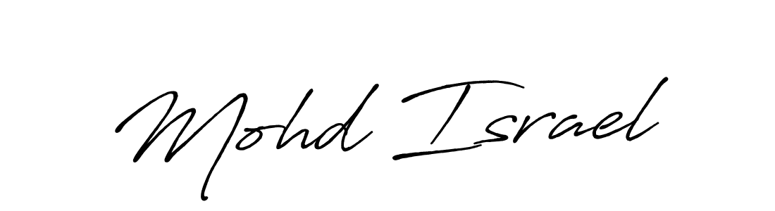 Make a beautiful signature design for name Mohd Israel. With this signature (Antro_Vectra_Bolder) style, you can create a handwritten signature for free. Mohd Israel signature style 7 images and pictures png