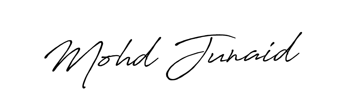 How to make Mohd Junaid name signature. Use Antro_Vectra_Bolder style for creating short signs online. This is the latest handwritten sign. Mohd Junaid signature style 7 images and pictures png