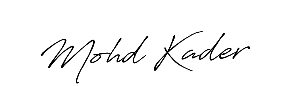 It looks lik you need a new signature style for name Mohd Kader. Design unique handwritten (Antro_Vectra_Bolder) signature with our free signature maker in just a few clicks. Mohd Kader signature style 7 images and pictures png