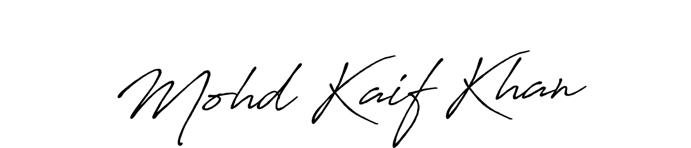 This is the best signature style for the Mohd Kaif Khan name. Also you like these signature font (Antro_Vectra_Bolder). Mix name signature. Mohd Kaif Khan signature style 7 images and pictures png