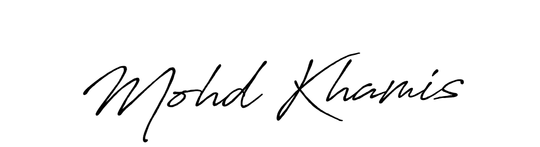 It looks lik you need a new signature style for name Mohd Khamis. Design unique handwritten (Antro_Vectra_Bolder) signature with our free signature maker in just a few clicks. Mohd Khamis signature style 7 images and pictures png