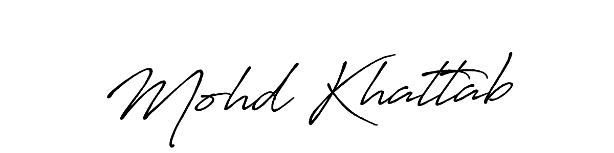 Design your own signature with our free online signature maker. With this signature software, you can create a handwritten (Antro_Vectra_Bolder) signature for name Mohd Khattab. Mohd Khattab signature style 7 images and pictures png