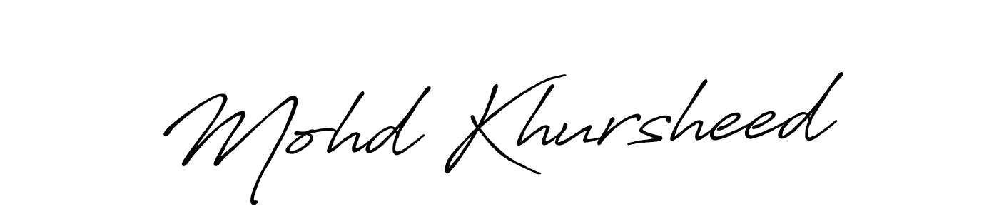 Mohd Khursheed stylish signature style. Best Handwritten Sign (Antro_Vectra_Bolder) for my name. Handwritten Signature Collection Ideas for my name Mohd Khursheed. Mohd Khursheed signature style 7 images and pictures png