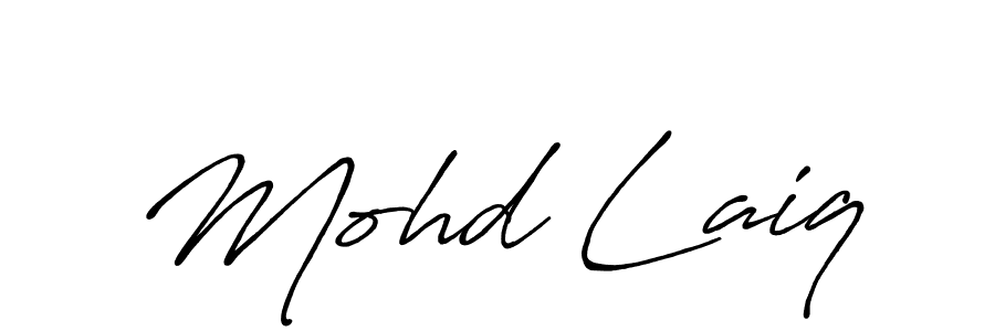 Design your own signature with our free online signature maker. With this signature software, you can create a handwritten (Antro_Vectra_Bolder) signature for name Mohd Laiq. Mohd Laiq signature style 7 images and pictures png
