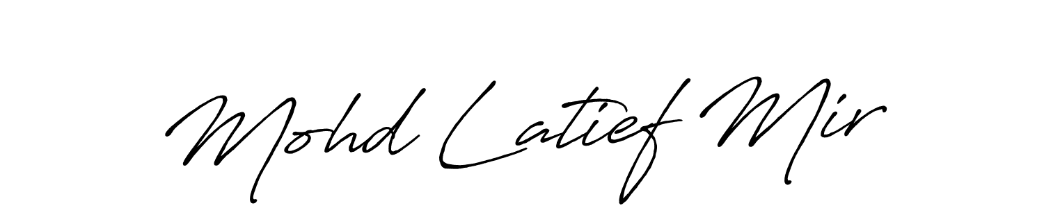 Use a signature maker to create a handwritten signature online. With this signature software, you can design (Antro_Vectra_Bolder) your own signature for name Mohd Latief Mir. Mohd Latief Mir signature style 7 images and pictures png