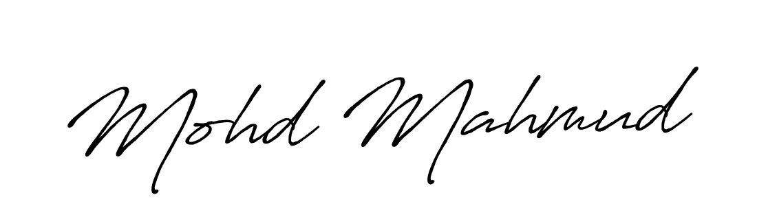 Design your own signature with our free online signature maker. With this signature software, you can create a handwritten (Antro_Vectra_Bolder) signature for name Mohd Mahmud. Mohd Mahmud signature style 7 images and pictures png