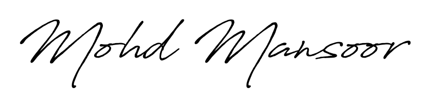The Antro_Vectra_Bolder font gives name Mohd Mansoor a signature that looks effortless yet distinguished. Download high-res PNG instantly. Mohd Mansoor signature style 7 images and pictures png