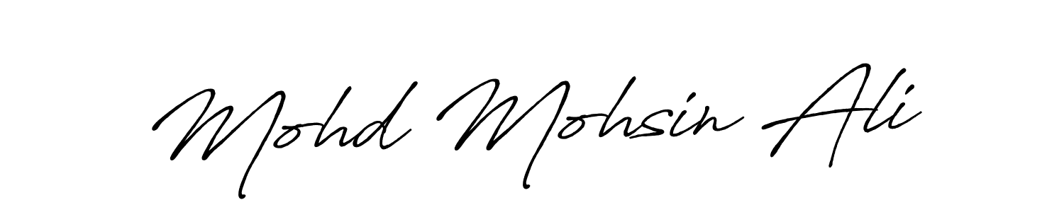 Also You can easily find your signature by using the search form. We will create Mohd Mohsin Ali name handwritten signature images for you free of cost using Antro_Vectra_Bolder sign style. Mohd Mohsin Ali signature style 7 images and pictures png