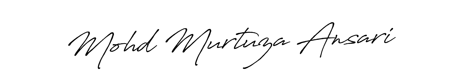 Make a beautiful signature design for name Mohd Murtuza Ansari. With this signature (Antro_Vectra_Bolder) style, you can create a handwritten signature for free. Mohd Murtuza Ansari signature style 7 images and pictures png