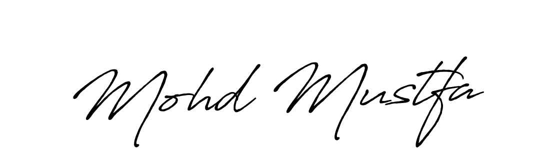 How to make Mohd Mustfa name signature. Use Antro_Vectra_Bolder style for creating short signs online. This is the latest handwritten sign. Mohd Mustfa signature style 7 images and pictures png