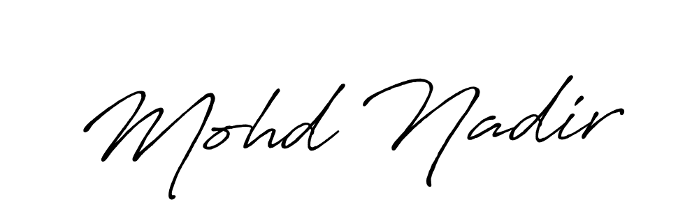 Similarly Antro_Vectra_Bolder is the best handwritten signature design. Signature creator online .You can use it as an online autograph creator for name Mohd Nadir. Mohd Nadir signature style 7 images and pictures png