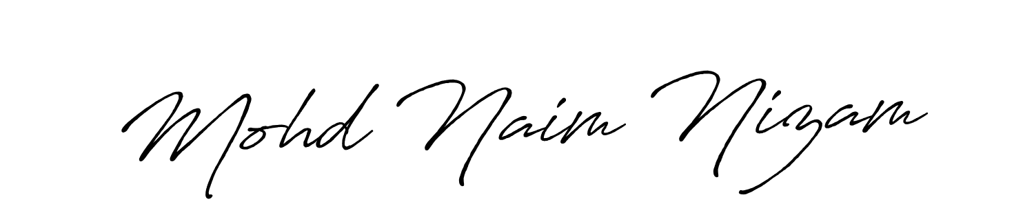 Similarly Antro_Vectra_Bolder is the best handwritten signature design. Signature creator online .You can use it as an online autograph creator for name Mohd Naim Nizam. Mohd Naim Nizam signature style 7 images and pictures png