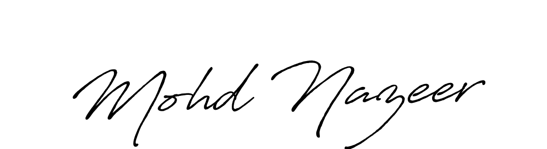 Make a beautiful signature design for name Mohd Nazeer. With this signature (Antro_Vectra_Bolder) style, you can create a handwritten signature for free. Mohd Nazeer signature style 7 images and pictures png