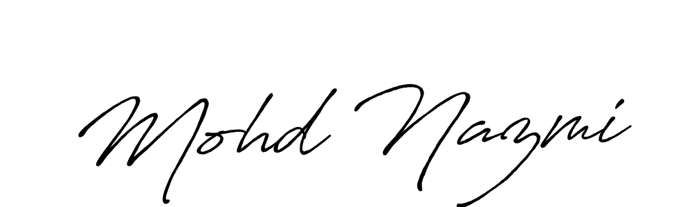 It looks lik you need a new signature style for name Mohd Nazmi. Design unique handwritten (Antro_Vectra_Bolder) signature with our free signature maker in just a few clicks. Mohd Nazmi signature style 7 images and pictures png