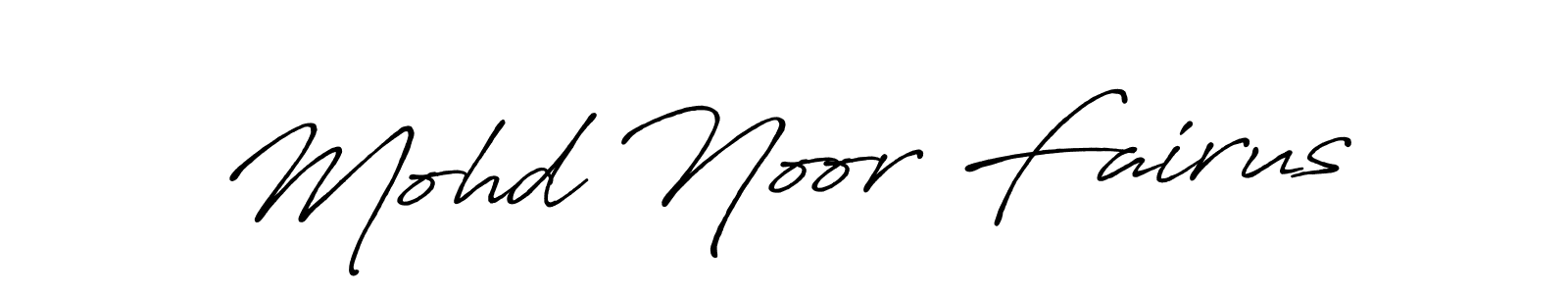 Create a beautiful signature design for name Mohd Noor Fairus. With this signature (Antro_Vectra_Bolder) fonts, you can make a handwritten signature for free. Mohd Noor Fairus signature style 7 images and pictures png