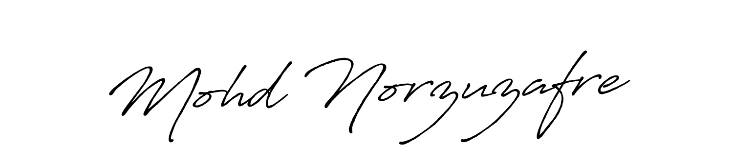 Create a beautiful signature design for name Mohd Norzuzafre. With this signature (Antro_Vectra_Bolder) fonts, you can make a handwritten signature for free. Mohd Norzuzafre signature style 7 images and pictures png