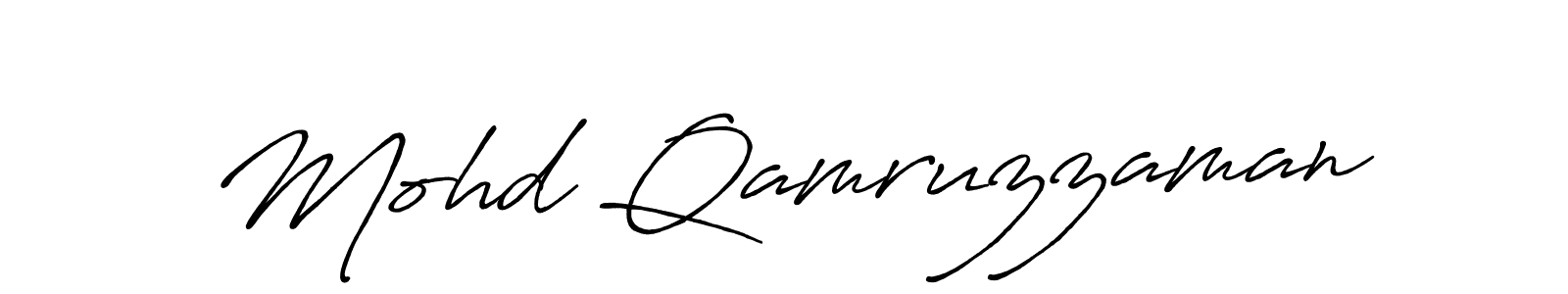 Design your own signature with our free online signature maker. With this signature software, you can create a handwritten (Antro_Vectra_Bolder) signature for name Mohd Qamruzzaman. Mohd Qamruzzaman signature style 7 images and pictures png
