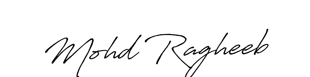 Design your own signature with our free online signature maker. With this signature software, you can create a handwritten (Antro_Vectra_Bolder) signature for name Mohd Ragheeb. Mohd Ragheeb signature style 7 images and pictures png