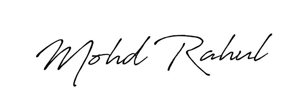 How to make Mohd Rahul name signature. Use Antro_Vectra_Bolder style for creating short signs online. This is the latest handwritten sign. Mohd Rahul signature style 7 images and pictures png