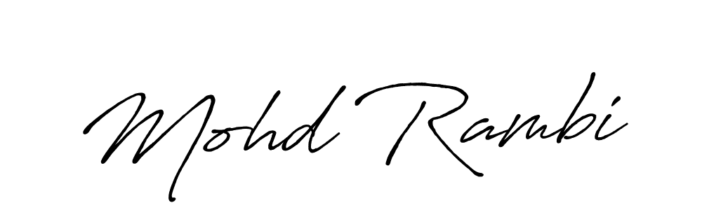 You can use this online signature creator to create a handwritten signature for the name Mohd Rambi. This is the best online autograph maker. Mohd Rambi signature style 7 images and pictures png