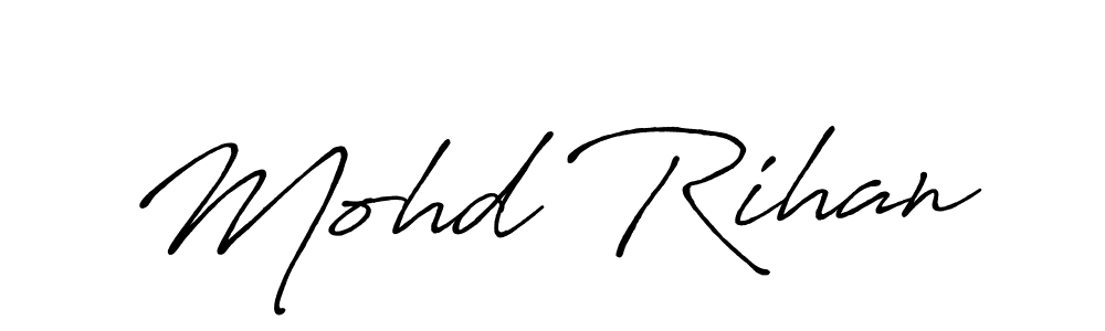 if you are searching for the best signature style for your name Mohd Rihan. so please give up your signature search. here we have designed multiple signature styles  using Antro_Vectra_Bolder. Mohd Rihan signature style 7 images and pictures png