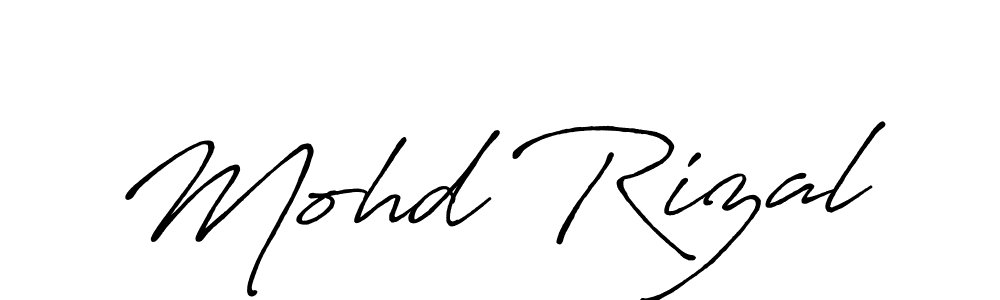 Mohd Rizal stylish signature style. Best Handwritten Sign (Antro_Vectra_Bolder) for my name. Handwritten Signature Collection Ideas for my name Mohd Rizal. Mohd Rizal signature style 7 images and pictures png