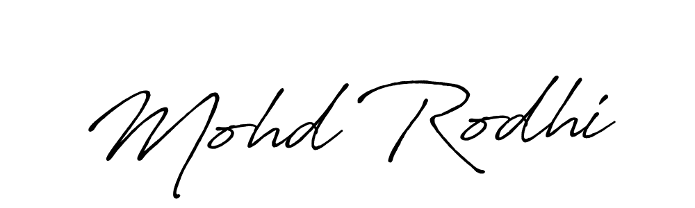 Design your own signature with our free online signature maker. With this signature software, you can create a handwritten (Antro_Vectra_Bolder) signature for name Mohd Rodhi. Mohd Rodhi signature style 7 images and pictures png