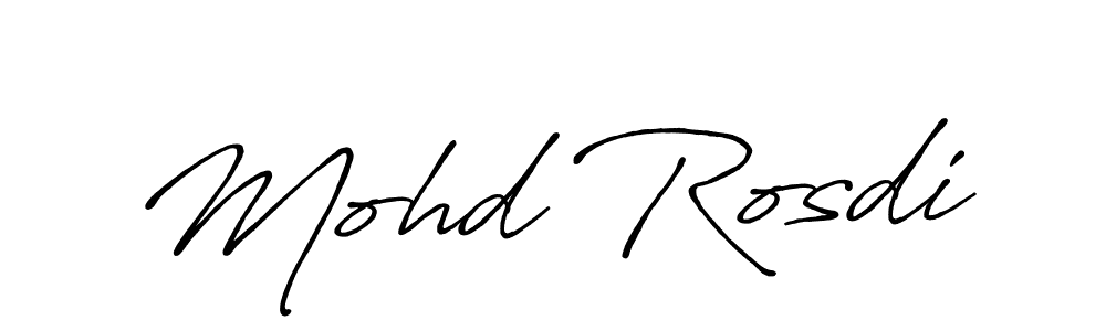 Mohd Rosdi stylish signature style. Best Handwritten Sign (Antro_Vectra_Bolder) for my name. Handwritten Signature Collection Ideas for my name Mohd Rosdi. Mohd Rosdi signature style 7 images and pictures png