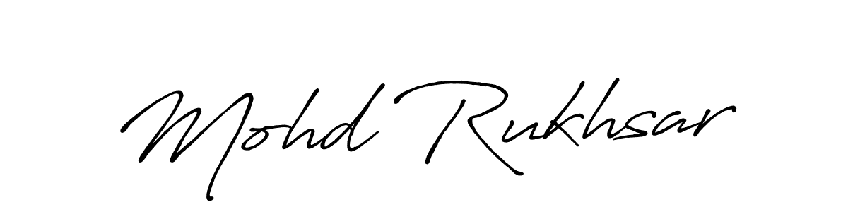 Create a beautiful signature design for name Mohd Rukhsar. With this signature (Antro_Vectra_Bolder) fonts, you can make a handwritten signature for free. Mohd Rukhsar signature style 7 images and pictures png