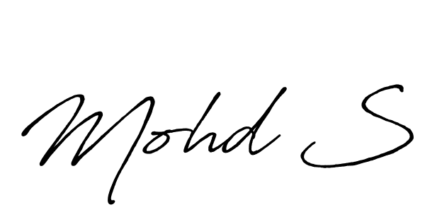 Also You can easily find your signature by using the search form. We will create Mohd S name handwritten signature images for you free of cost using Antro_Vectra_Bolder sign style. Mohd S signature style 7 images and pictures png