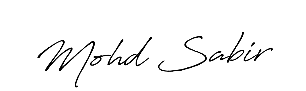 Also we have Mohd Sabir name is the best signature style. Create professional handwritten signature collection using Antro_Vectra_Bolder autograph style. Mohd Sabir signature style 7 images and pictures png