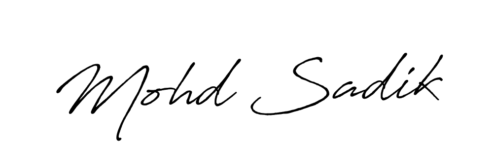 The best way (Antro_Vectra_Bolder) to make a short signature is to pick only two or three words in your name. The name Mohd Sadik include a total of six letters. For converting this name. Mohd Sadik signature style 7 images and pictures png