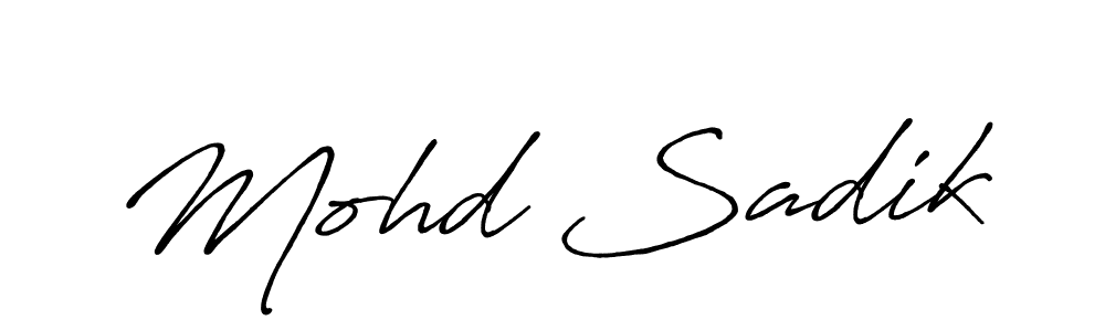 Antro_Vectra_Bolder is a professional signature style that is perfect for those who want to add a touch of class to their signature. It is also a great choice for those who want to make their signature more unique. Get Mohd Sadik name to fancy signature for free. Mohd Sadik signature style 7 images and pictures png