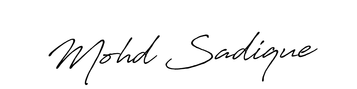 Also You can easily find your signature by using the search form. We will create Mohd Sadique name handwritten signature images for you free of cost using Antro_Vectra_Bolder sign style. Mohd Sadique signature style 7 images and pictures png