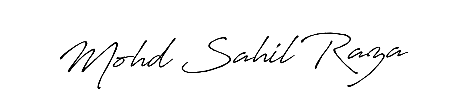 Mohd Sahil Raza stylish signature style. Best Handwritten Sign (Antro_Vectra_Bolder) for my name. Handwritten Signature Collection Ideas for my name Mohd Sahil Raza. Mohd Sahil Raza signature style 7 images and pictures png