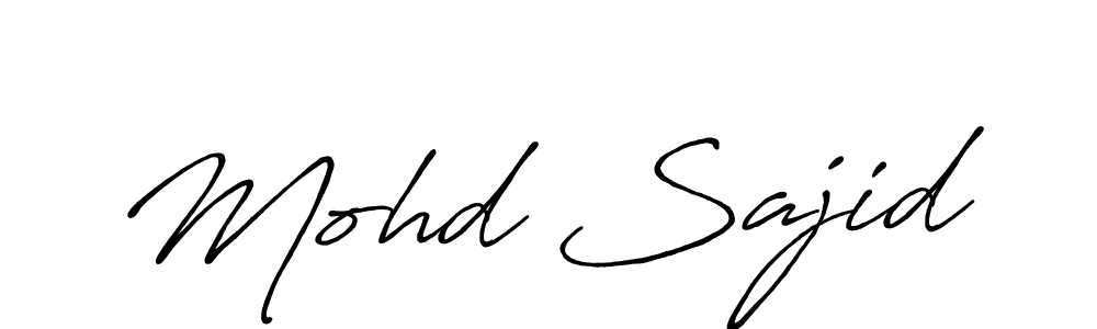 The best way (Antro_Vectra_Bolder) to make a short signature is to pick only two or three words in your name. The name Mohd Sajid include a total of six letters. For converting this name. Mohd Sajid signature style 7 images and pictures png