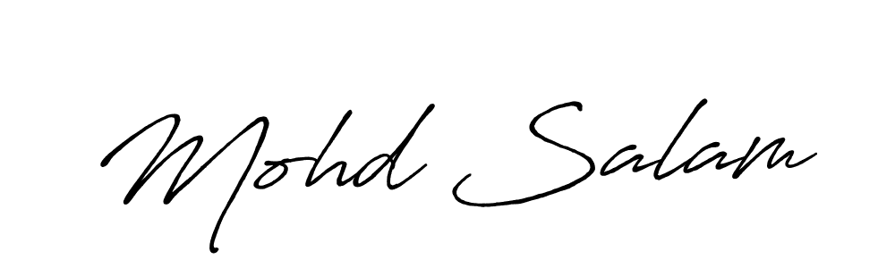 Make a beautiful signature design for name Mohd Salam. With this signature (Antro_Vectra_Bolder) style, you can create a handwritten signature for free. Mohd Salam signature style 7 images and pictures png