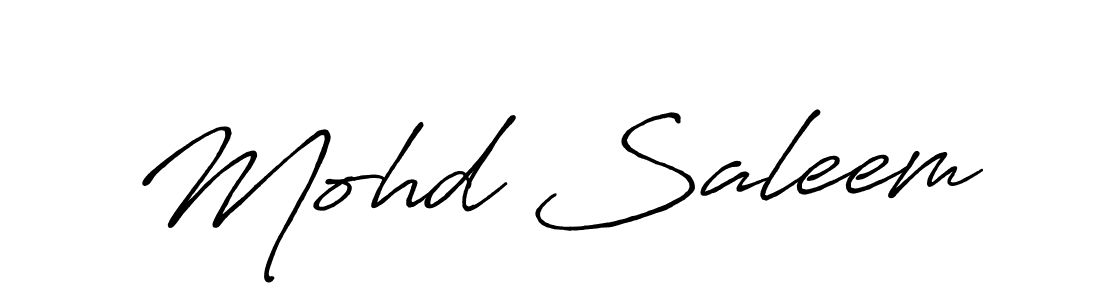 Make a beautiful signature design for name Mohd Saleem. With this signature (Antro_Vectra_Bolder) style, you can create a handwritten signature for free. Mohd Saleem signature style 7 images and pictures png