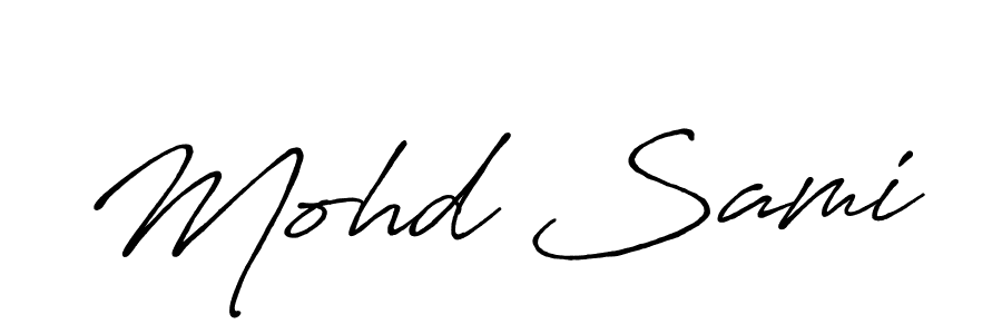 Design your own signature with our free online signature maker. With this signature software, you can create a handwritten (Antro_Vectra_Bolder) signature for name Mohd Sami. Mohd Sami signature style 7 images and pictures png