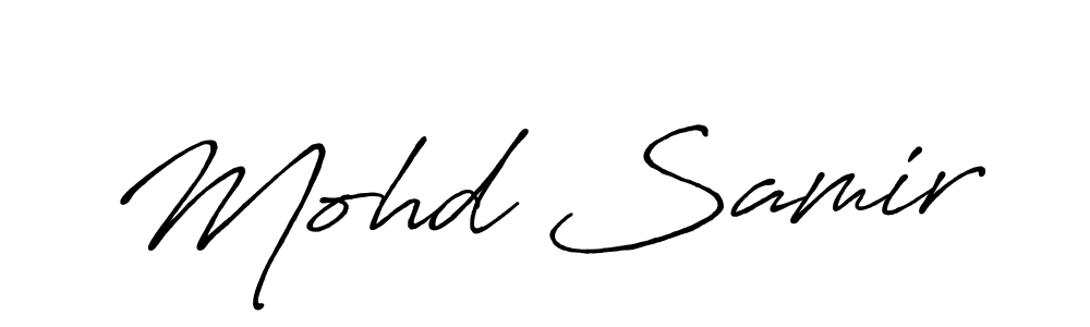 Make a beautiful signature design for name Mohd Samir. With this signature (Antro_Vectra_Bolder) style, you can create a handwritten signature for free. Mohd Samir signature style 7 images and pictures png