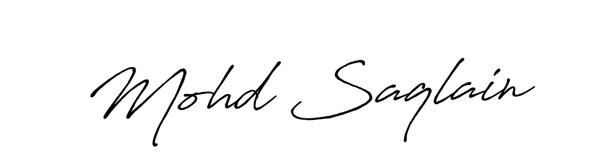 How to make Mohd Saqlain signature? Antro_Vectra_Bolder is a professional autograph style. Create handwritten signature for Mohd Saqlain name. Mohd Saqlain signature style 7 images and pictures png