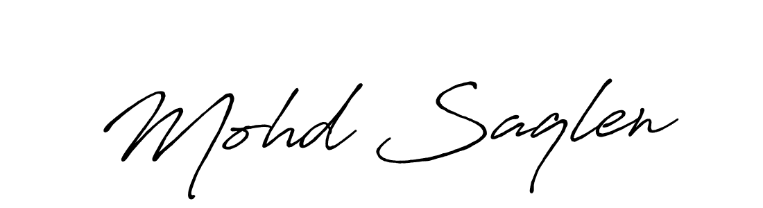 How to make Mohd Saqlen signature? Antro_Vectra_Bolder is a professional autograph style. Create handwritten signature for Mohd Saqlen name. Mohd Saqlen signature style 7 images and pictures png