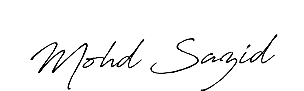 Mohd Sazid stylish signature style. Best Handwritten Sign (Antro_Vectra_Bolder) for my name. Handwritten Signature Collection Ideas for my name Mohd Sazid. Mohd Sazid signature style 7 images and pictures png