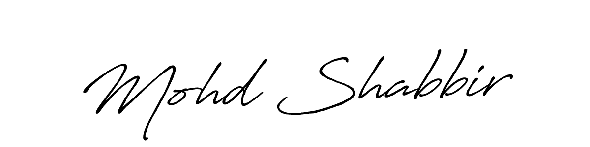 Make a beautiful signature design for name Mohd Shabbir. With this signature (Antro_Vectra_Bolder) style, you can create a handwritten signature for free. Mohd Shabbir signature style 7 images and pictures png