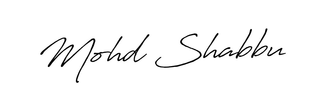Make a beautiful signature design for name Mohd Shabbu. With this signature (Antro_Vectra_Bolder) style, you can create a handwritten signature for free. Mohd Shabbu signature style 7 images and pictures png
