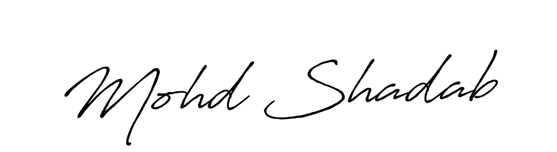 Use a signature maker to create a handwritten signature online. With this signature software, you can design (Antro_Vectra_Bolder) your own signature for name Mohd Shadab. Mohd Shadab signature style 7 images and pictures png