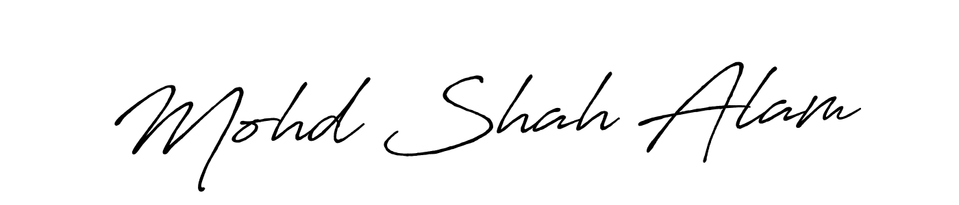 Design your own signature with our free online signature maker. With this signature software, you can create a handwritten (Antro_Vectra_Bolder) signature for name Mohd Shah Alam. Mohd Shah Alam signature style 7 images and pictures png