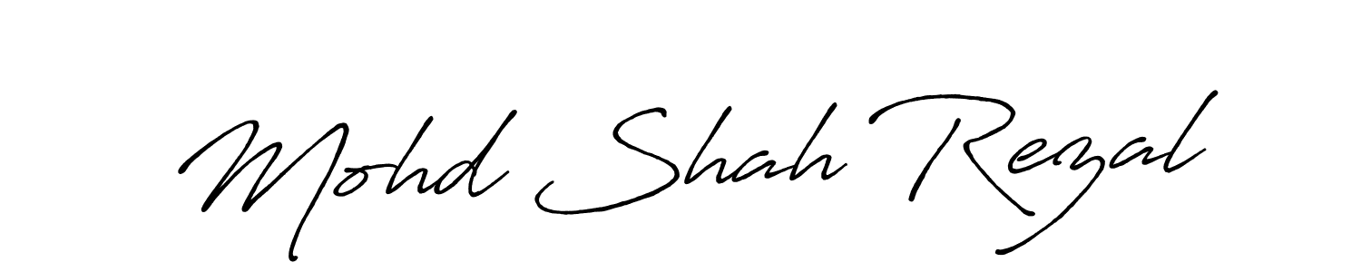 Also we have Mohd Shah Rezal name is the best signature style. Create professional handwritten signature collection using Antro_Vectra_Bolder autograph style. Mohd Shah Rezal signature style 7 images and pictures png