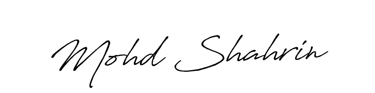 Also we have Mohd Shahrin name is the best signature style. Create professional handwritten signature collection using Antro_Vectra_Bolder autograph style. Mohd Shahrin signature style 7 images and pictures png